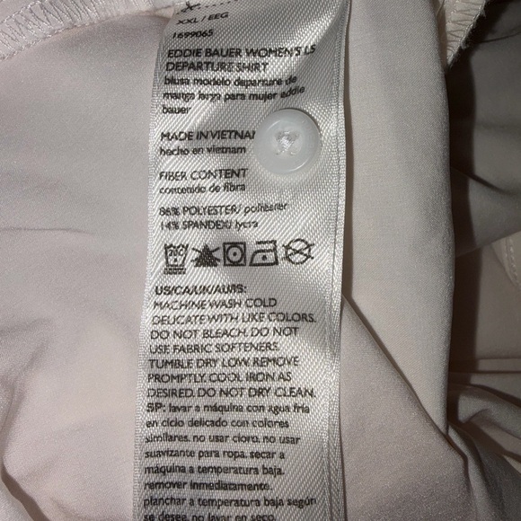 🆕💜 Eddie Bauer Pink Button Down Shirt XXL Stretch Classic Fit Pockets - Picture 14 of 14